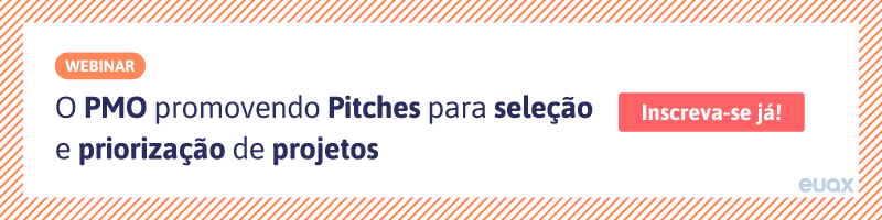 O PMO promovendo pitches para seleção e priorização de projetos